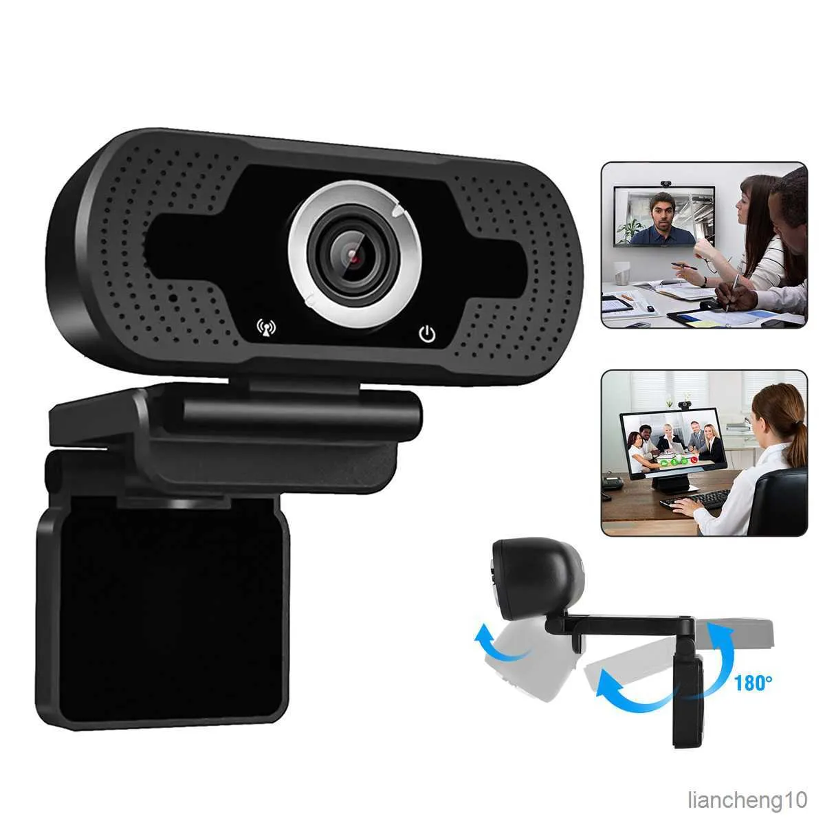 Webbkameror Webbkamera 1080p Full Web Camera Noise Reduction Microphone Auto Web för PC Laptop Camera Webcams R230728