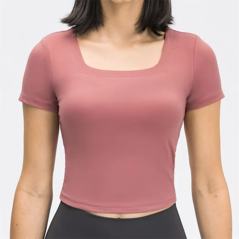 Nepoagym WillPOWER Womens Active Crop Top With Built In Longline Sports Bra  And Short Sleeves Brushed Summer Square Neck Compression For Sport From  Hollywany, $19.06