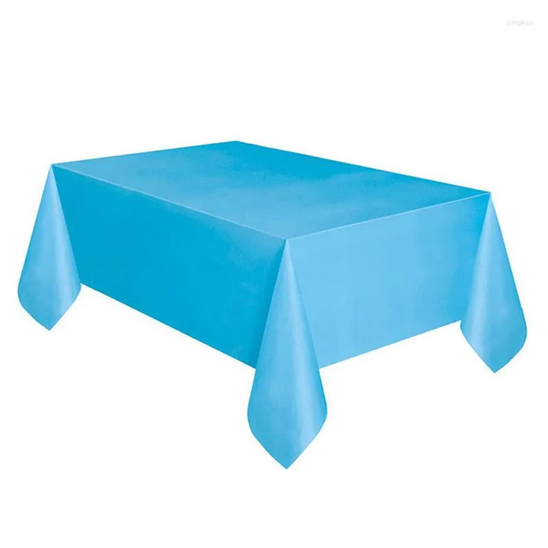 Nappe en plastique jetable fête mariage nappe Rectangle couverture anniversaire Banquet décor à la maison