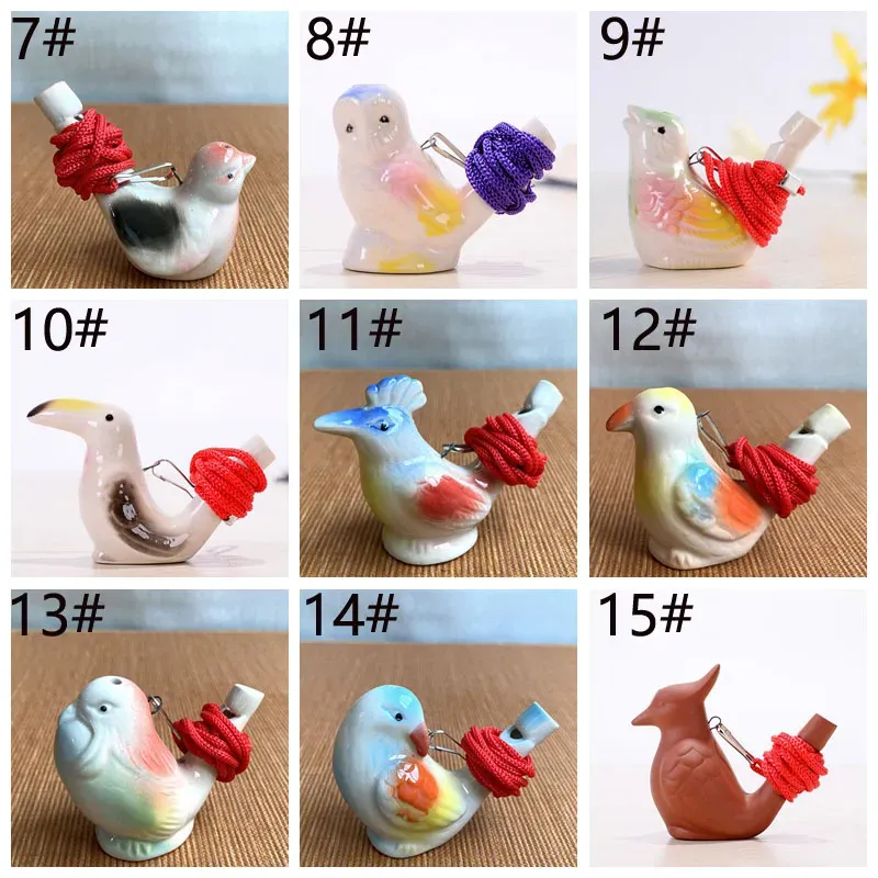 Creative Water Bird Whistle Clay Birds Ceramic Glazed Song Chirps Bath time Kids Toys Gift Christmas Party Favor Home Decoration BH5310 TYJ