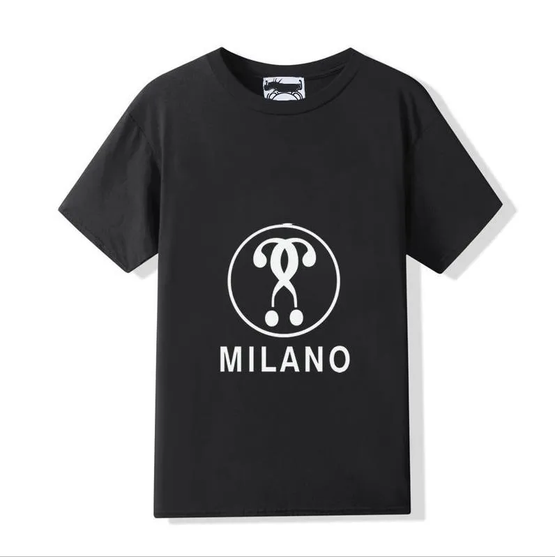 Ontwerper moschino van luxe T-shirt merk t-shirt Kleding spray letter korte mouw lente zomer tij mannen en vrouwen tee