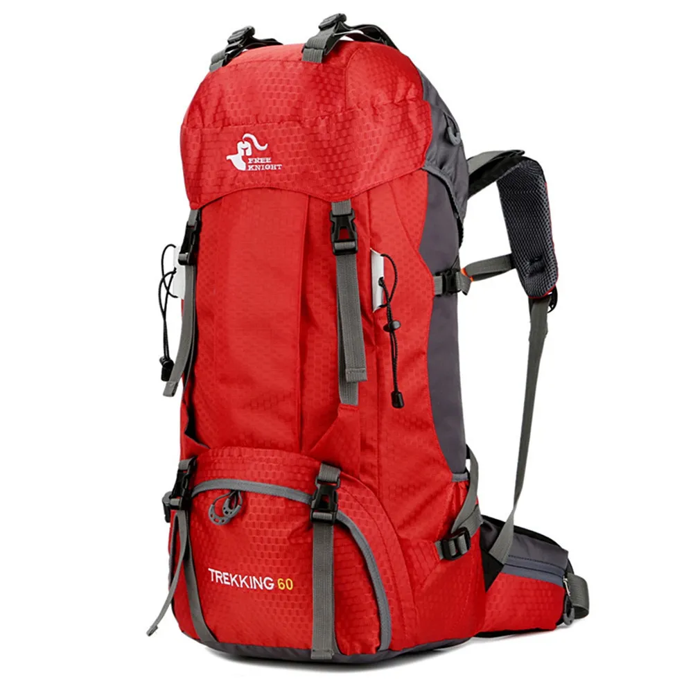 Borse da esterno Free Knight 60L Zaini da trekking da campeggio Borsa da esterno Zaini turistici Borsa sportiva in nylon per arrampicata Viaggiare con parapioggia 230728