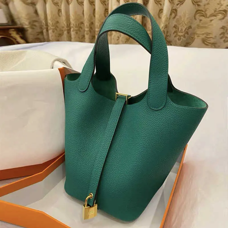 Evening Bags Designer Bags handbags Vegetable basket Togo bucket bag top layer leather handbag new fashion versatile large capacity hand tote 2024New