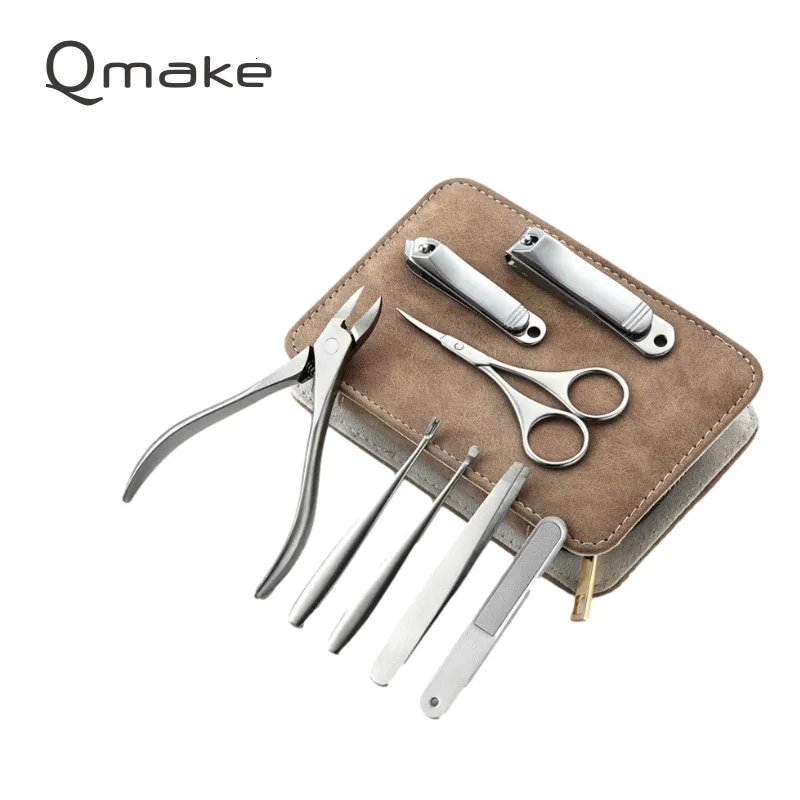 Nail Clippers Higher Quality Than Ever Stainless Steel Nail Clipper Pedicure Set with Scissor Tweezer Professional PU Cover Manicure Tools 230728