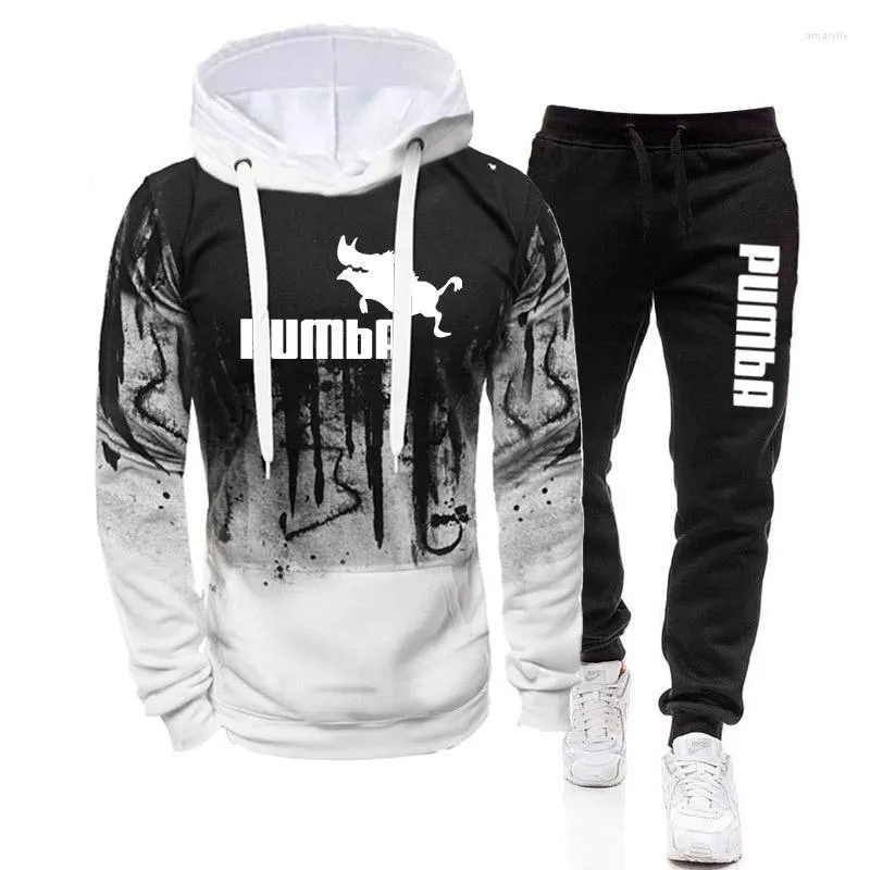 Men's Tracksuits 2023 Mens Tracksuit Hoodies And Black Sweatpants High Quality Male Dialy Casual Sports Jogging Set Autumn