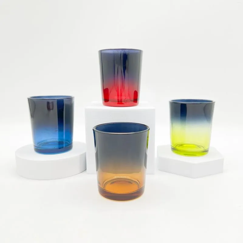 Ljushållare gradient tom kopp glas spray färg behållare kan anpassas