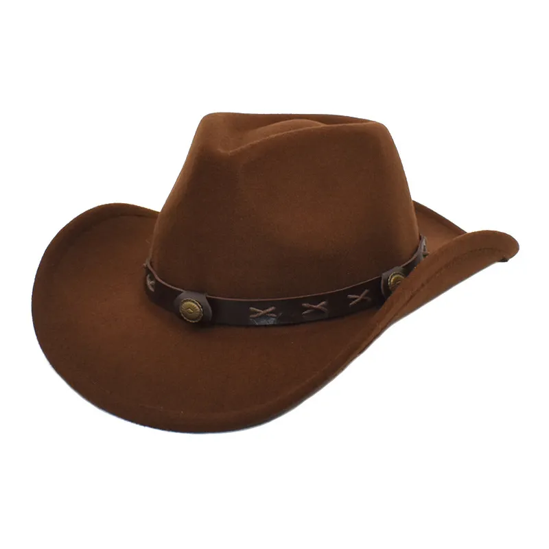 2023 NOUVEAU Cowboy Jazz Top Chapeaux Fedora Chapeau pour Femmes Hommes Fedoras Large Brim Cap Automne Hiver Feutre Caps Trilby Fête De Noël Cadeau 11 couleurs