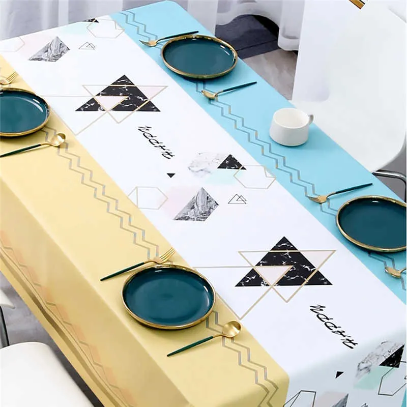 Table Cloth Style Rectangular Table Tablecloth Coffee Dinning Table Cloth Cover Geometric Outdoor Picnic Mat Table Cover R230726