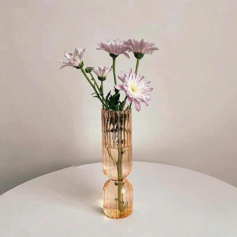 Vases Flower Vase For Table Decoration Living Room Decorative Decor Tabletop Terrarium Glass Containers Desktop Plant