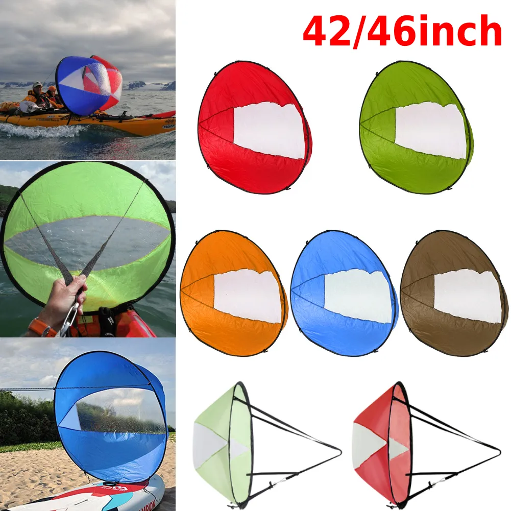 Kayak Accessories Foldable Kayak Boat Wind Sail Paddle Board Sailing Canoe Boats Wind Window Surfing Wind Paddle Kayak Drift Downwind Sail 230727