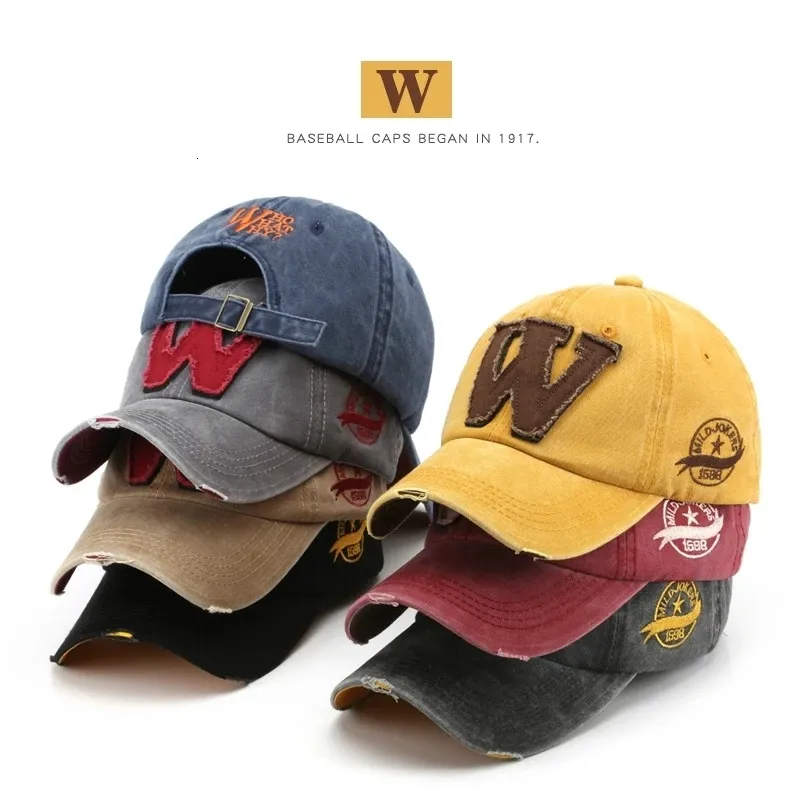 Ball Caps Women Mens Baseball Letters W Embroidery Hip Hop Hat Adjustable Cotton Gorras Unisex Outdoor Casual Male Dad Hats 230727