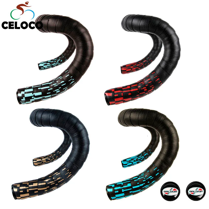 Bike Handlebars Components Colorful Road Bicycle Handlebar Tape Cycling Handle Belt Straps EVA PU Tape Anti-Vibration Racing Bike Handle Bar Tape Cork Wrap 230728