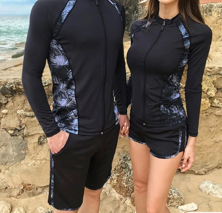 Pianki Skursowe miłośnicy podzielonej kombinezony nurkowe w kombinezonie Długie rękawy Surf Surf Suncreen Styl Styl Soft Swimsuit Spit Surfing Suit 2307727