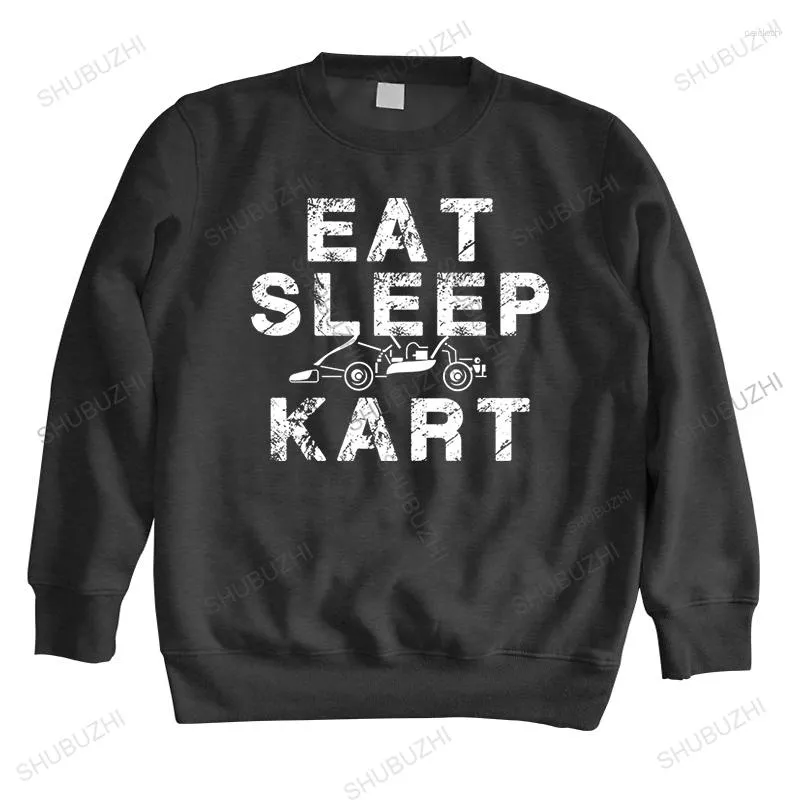 Men's Hoodies Cotton Men Crew Neck Tops Fashion Sweatshirt EAT SLEEP KART Fall Brand Top Unisex Streetwear For Boys