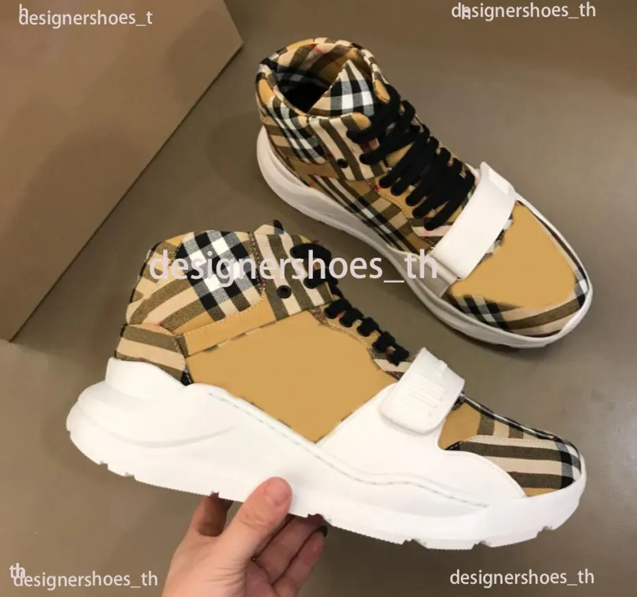 Vintage Striped Lace up High Top Canvas Sneakers for Men and Women