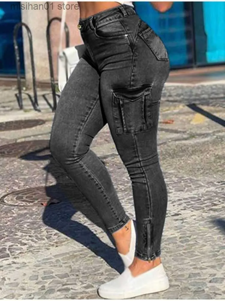 Women 's High Waist Wide Leg Baggy Jeans Side Pocket Denim Pants Vintage  Cargo Pants Boyfriend Trousers Y2K Streetwear H-Blue at  Women's Jeans  store