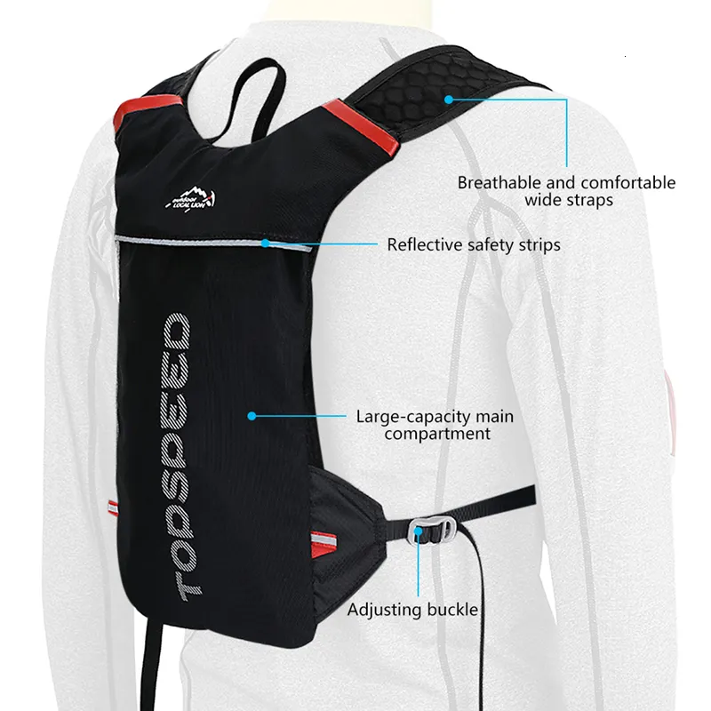 Sac à Dos D'hydratation 2L Avec Poche D'eau Sans BPA – Parfait Pour Le Vélo, La Course, La Randonnée Et L'escalade
