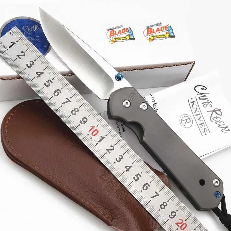 Chris Reeve Sebenza 21 CR Coltelli pieghevoli D2 titanio Impugnatura mercerizzata Campeggio esterno Caccia Sopravvivenza Coltelli tascabili Utility 21th EDC Tools