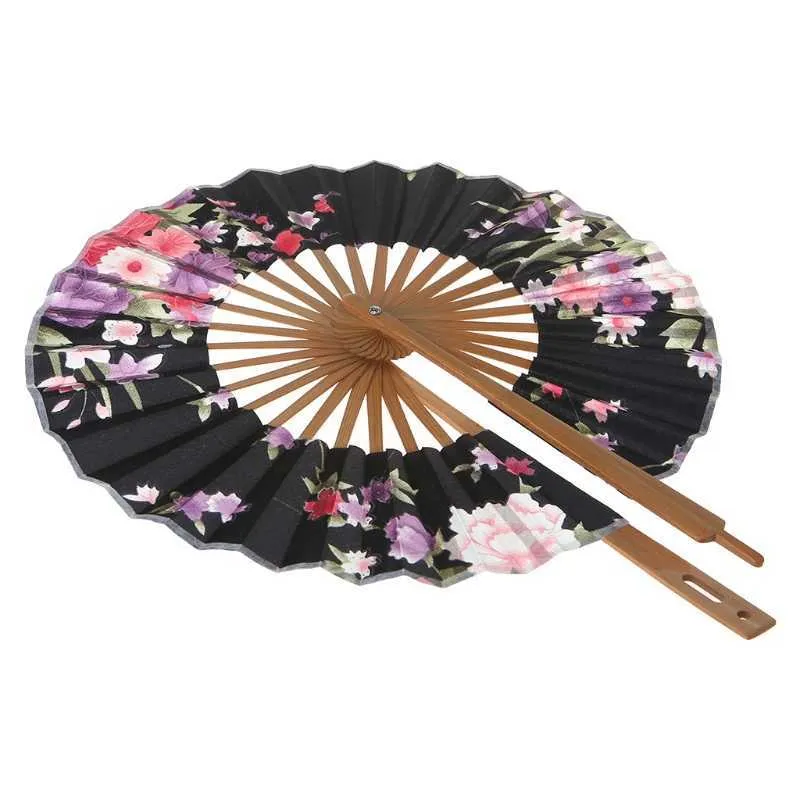 Produtos estilo chinês novo estilo sakura flor bolso dobrável leque de mão círculo redondo decoração de festa presente dropshipping