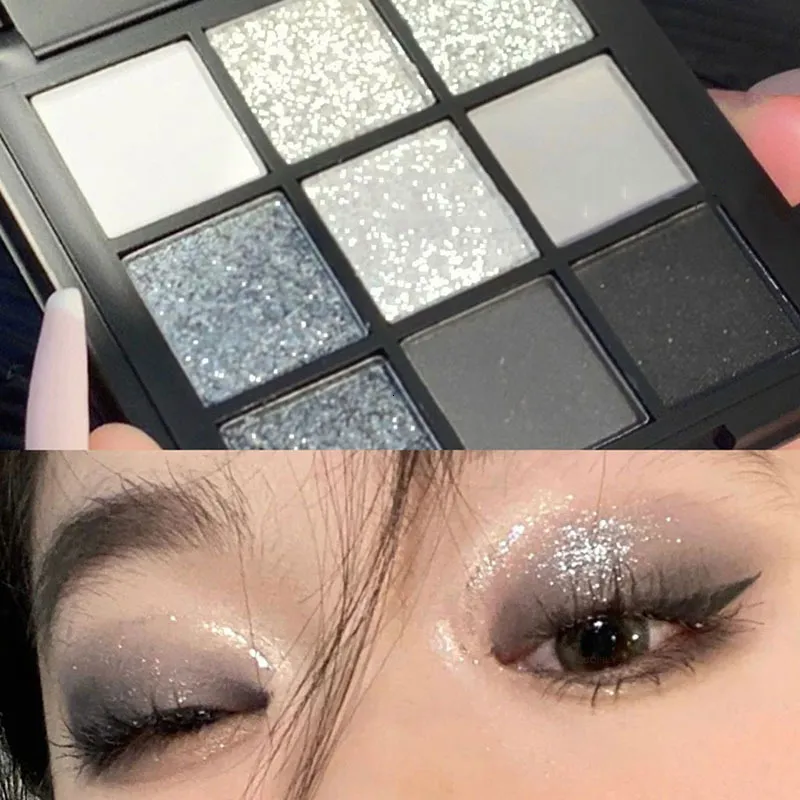 Punk Smokey Korean Glitter Eyeshadow Palette With Matte, Glitter, And  Shimmer Shades Cool Toned Gray And Black Eye Pigment For Eye Makeup Piece  #230728 From Kua07, $8.61