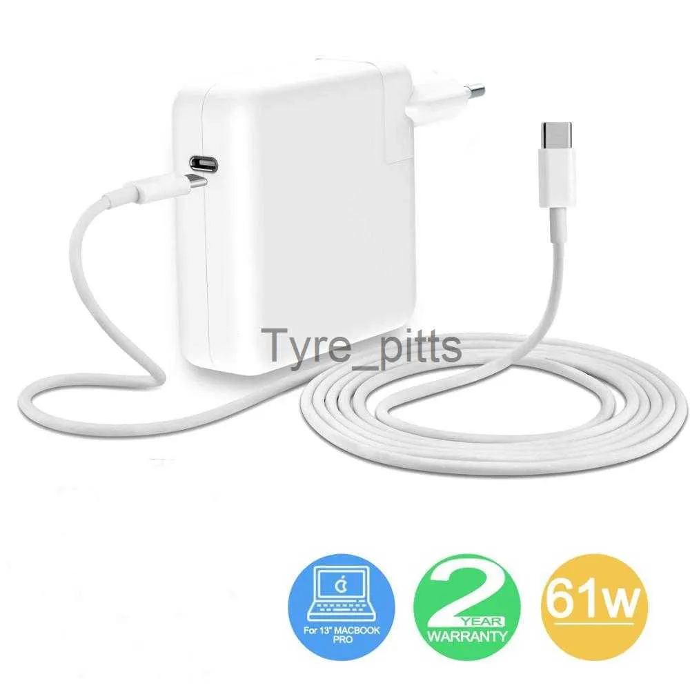 Chargers 61W USB-C Power Adapter Charger för MacBook Pro 12 tum 13 tum 2016 2017 2018 2019 MacBook Pro 13-tums pekstång (USB-C-kabel) X0729