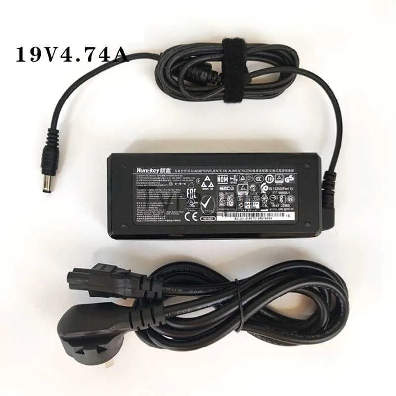 Carregadores 19V 4.74A 90W AC DC Adapter Para Huntkey HKA09019047-6U HKA09019047-6D Intel NUC tudo em um Laptop Power Supply Charger x0729