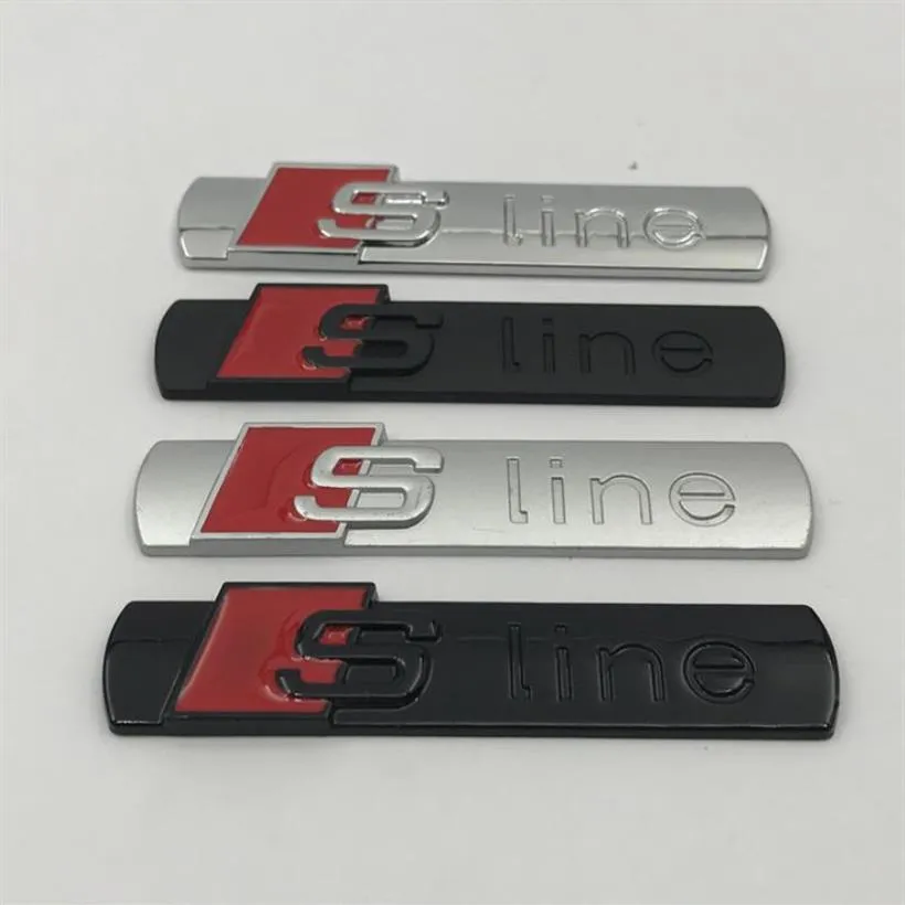 10pcs Autocollants de voiture Sline pour Audi A4L A5 A6L EMBLEME EMBLEME EXTÉRIEUR EXTÉRIEUR DÉCORATIF METAL ACCESSOIRES AUTO AUTO 200F