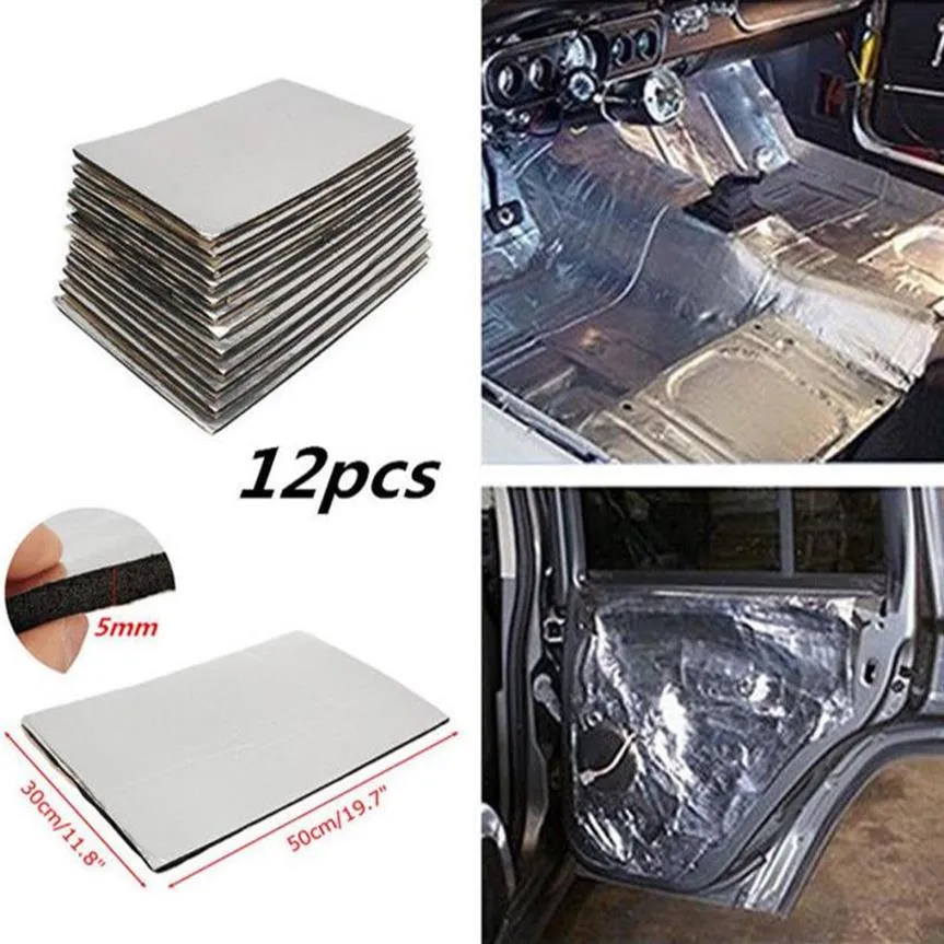 12pcs Firewall Car Sound deadening Deadener Auto Heatsound Thermal Proofing Pad Shield Insulation Matnoise soundproof for roofs d9316n