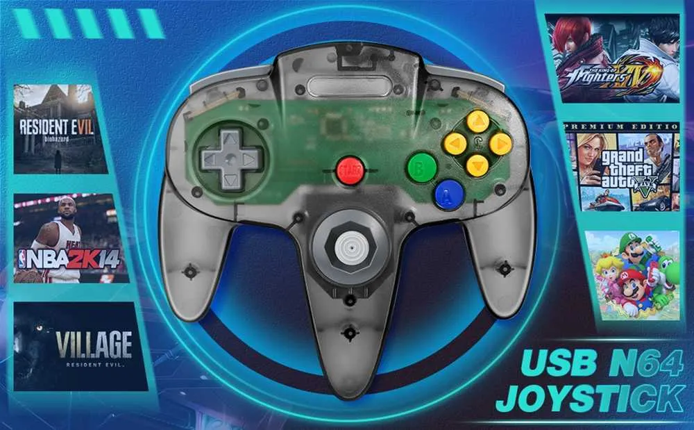 Of 1/2 USB N64 Usb Video Game Controller For PC, Windows Of 1/2 USB N64 Usb Video Game Controller For PC, Windows