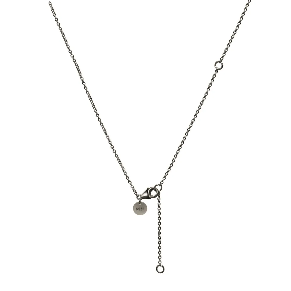 S925 Sterling Silber Verstellbares weibliche Ebenholzkette nackte Kettenkragenkette Freundin tägliches Accessoires