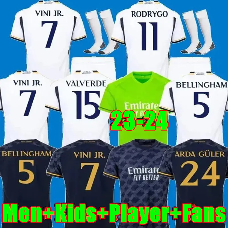 2023 real MADRIds Fans Spelerversie Voetbalshirts 3e BenzEMA 23 24 nieuwe finale kampioenen 14 kit RODRGO camiseta VINI JR CAMAVINGA TCHOUAMENI voetbalshirt kinderen