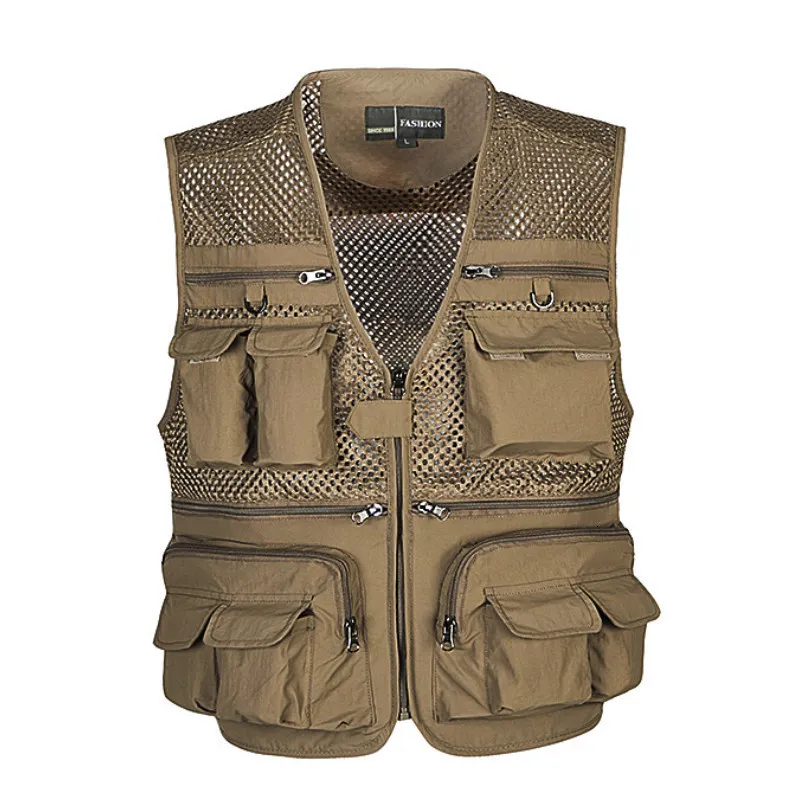 Gilets pour hommes Déchargement Gilet Tactique Webbed Gear Manteau Été P ographer Gilet Outil Beaucoup Poche Mesh Travail Sans Manches Veste Homme 230727