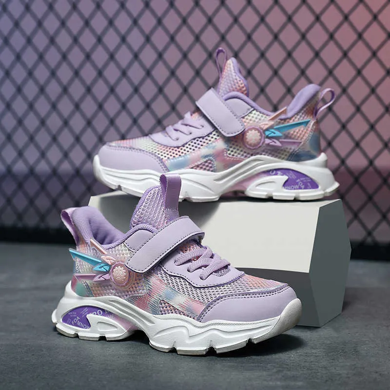 Scarpe da ginnastica di moda rosa viola per ragazze di alta qualità Scarpe da corsa casual traspiranti Comode scarpe da ginnastica sportive da passeggio