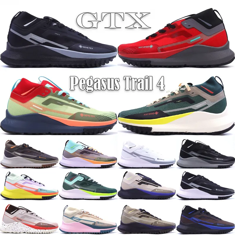 Top Pegasus Trail 4 GTX 마라톤 운동화 2023 디자이너 반응 ACG Mountain Fly Low Multicolor Black Grey 남성 여성 야외 운동화 크기 36-45