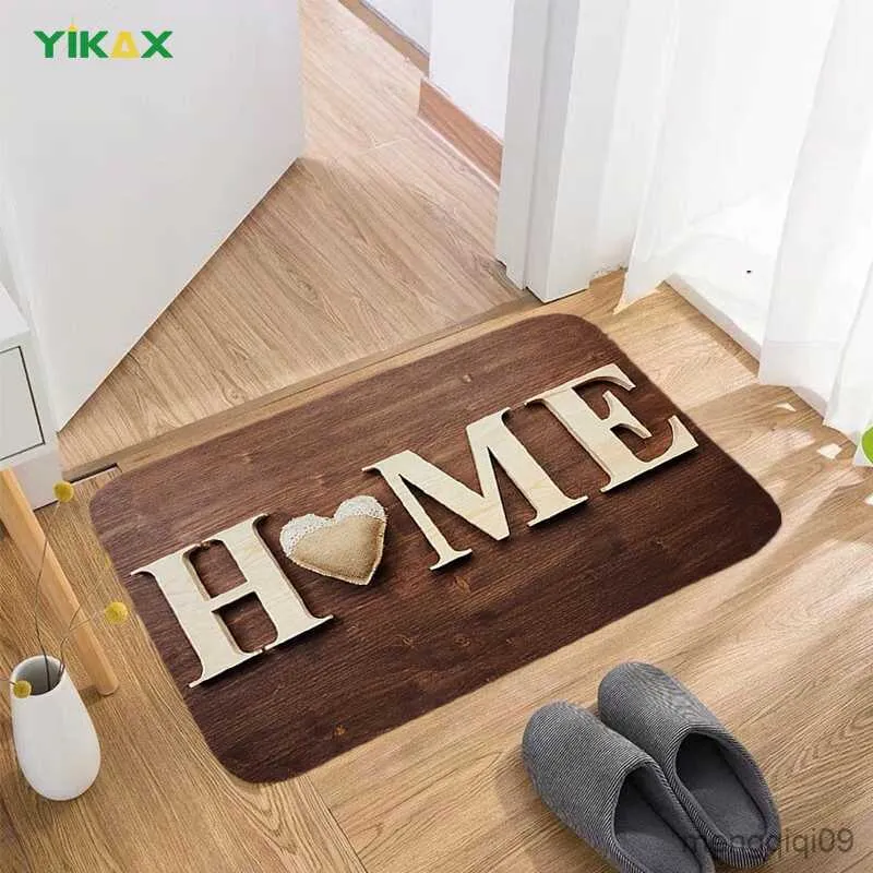 Carpets Welcome Entrance Doormat Hallway Carpet Kitchen Rug Letter Print Floor Mat Door Anti-Slip Bedroom Modern Home Decoration R230728