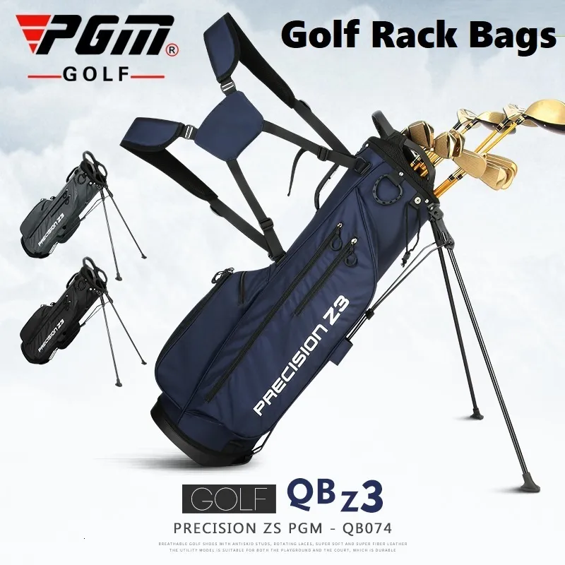Bolsas de golf PGM Bolsa de estante de golf portátil con soporte de soporte Soporte de soporte Bolsa de golf ligera Antifricción Golf Hombres Mujeres Paquete de pistola 230728