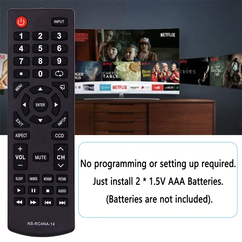 New NS-RC4NA-14 Replace Replace Remote Control Compatible with Insignia TV NS-28ED200NA14 NS-50D400NA14 NS-19ED200NA14 NS-55E4400A14 NS-58E4400A14 NS-24E400NA14