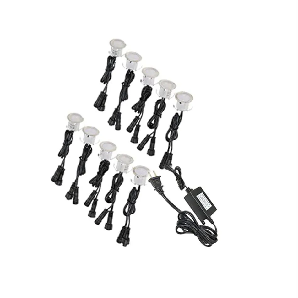 10st IP67 Vattentät LED -däck Ljus rostfritt stål infälld trappa LED underjordisk glödlampa LED Golvljus vägg Spotlight 12V B186I