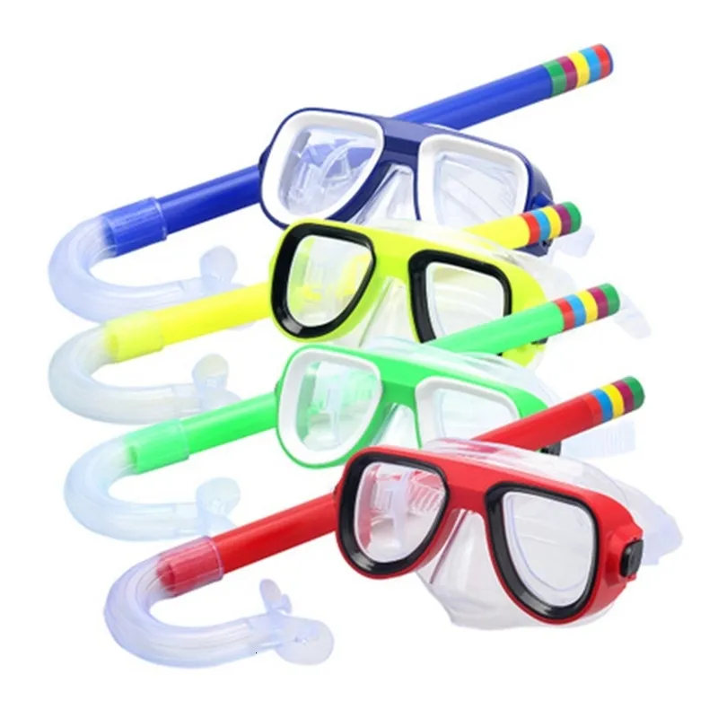 Masques de plongée Lunettes de natation Masques Swim Scuba Enfant PVC Natation Plongée Enfants Lunettes Masque Snorkel Set Accessoires de plongée sous-marine 230727