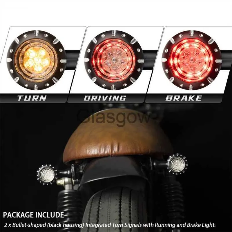 TOPZONE LED Turn Signal Lights - Smoke Color Front Blinkers For Kawasaki Ninja 650 ER-6F