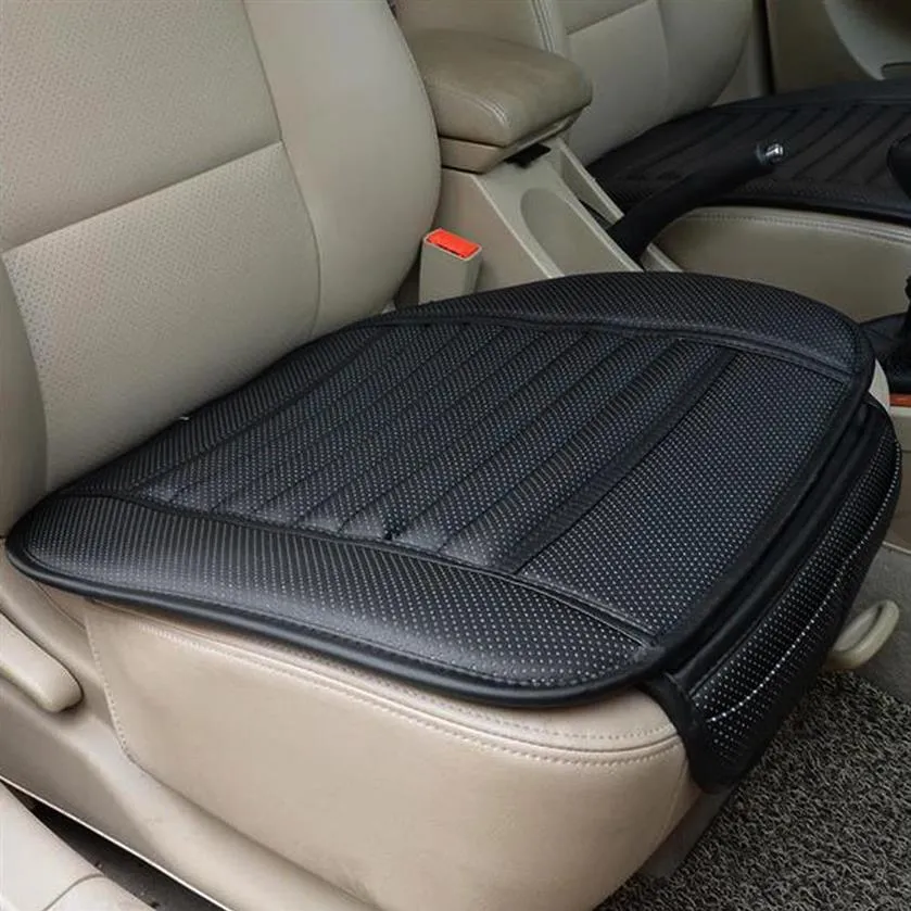 Coprisedile per auto in pelle PU Quattro stagioni Tappetino antiscivolo Coprisedile per seggiolino auto Accessori per auto universali car-styling253G