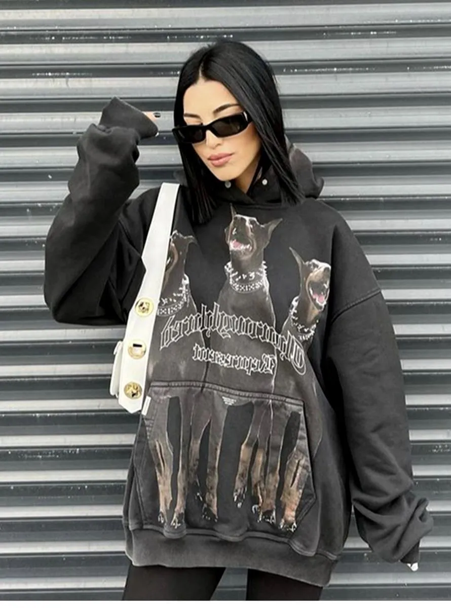 23 Mode Männer Frauen Sweatshirts Skateboard Hip Hop Herbst Winter Oversize High Street Unisex Streetwear Sweatshirt Paare Kleidung