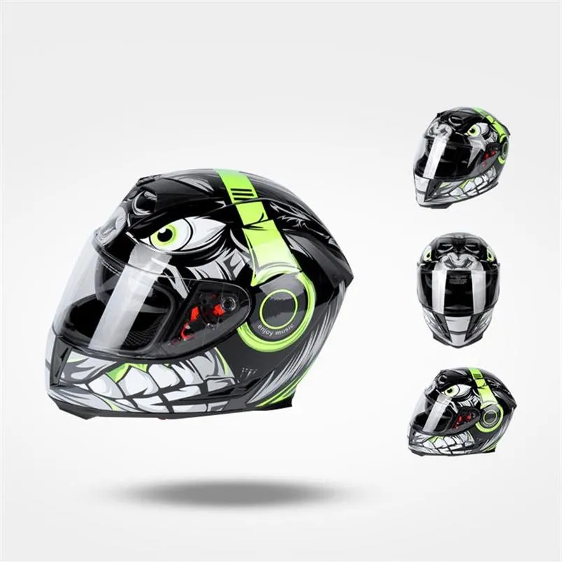 Jiekai casque moto hommes et femmes racing casque intégral casque de moto tout-terrain288o