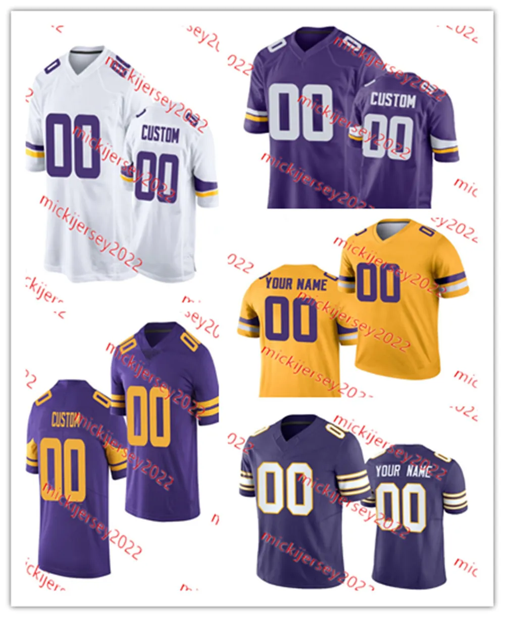 Kirk Cousins Justin Jefferson Football Jersey Stitched Mens 22