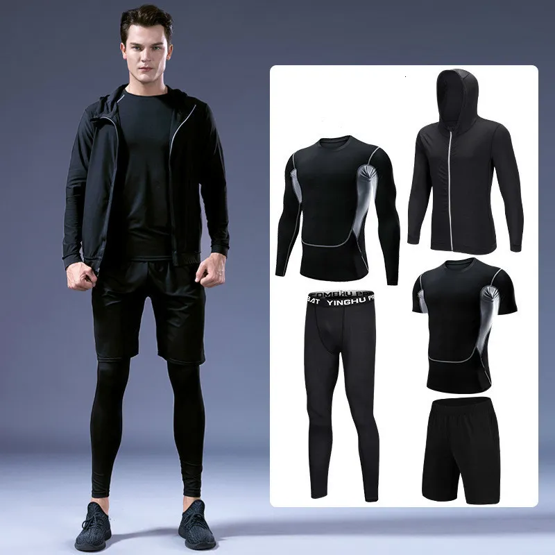 Other Sporting Goods Men's Running Suits Sports Tights Training Set Jogging Sportswear Compressive Gym Fitness Suit Running Clothes Plus Size 4XL 230728