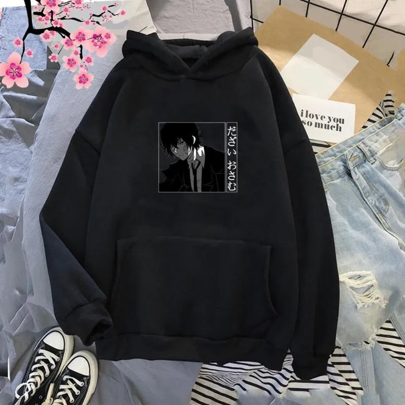 Mannen Hoodies Bungo Zwerfhonden Dazai Osamu Harajuku Hiphop Mannen Mode Grappige Print Sweatshirt