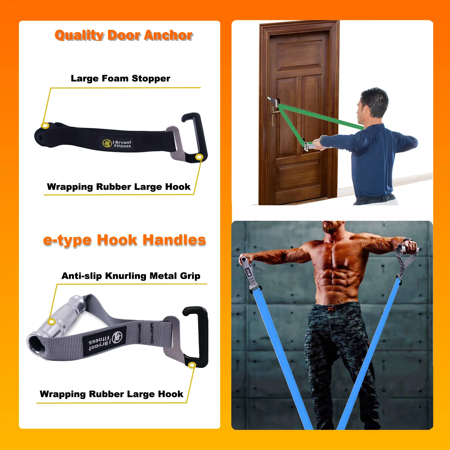 DHgate 96cm Resistance Bands with Exercise Bar Door Anchor Handles Long Elastic Bands for Home Squat Deadlift Workout Equipment Sports Outdoors