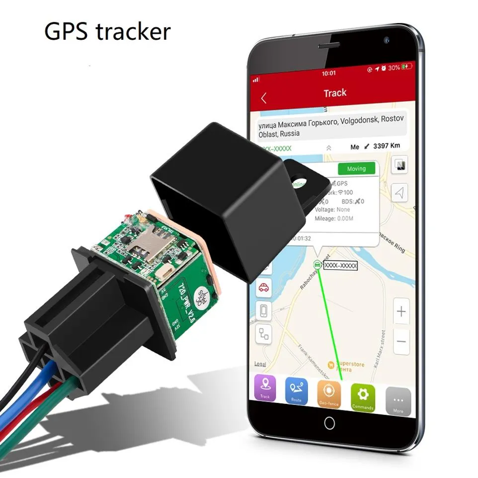 Rastreador GPS con cable 4G para vehículos con suscripción de un mes en  tiempo real, dispositivo de seguimiento de automóvil cableado oculto para