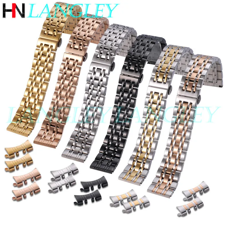 Watch Bands Solid 304L Stainless Steel Replacement Band 12 14 16 17mm 18mm 19mm 20mm 21mm 22mm 23mm 24mm Width Wristband Straps 230727