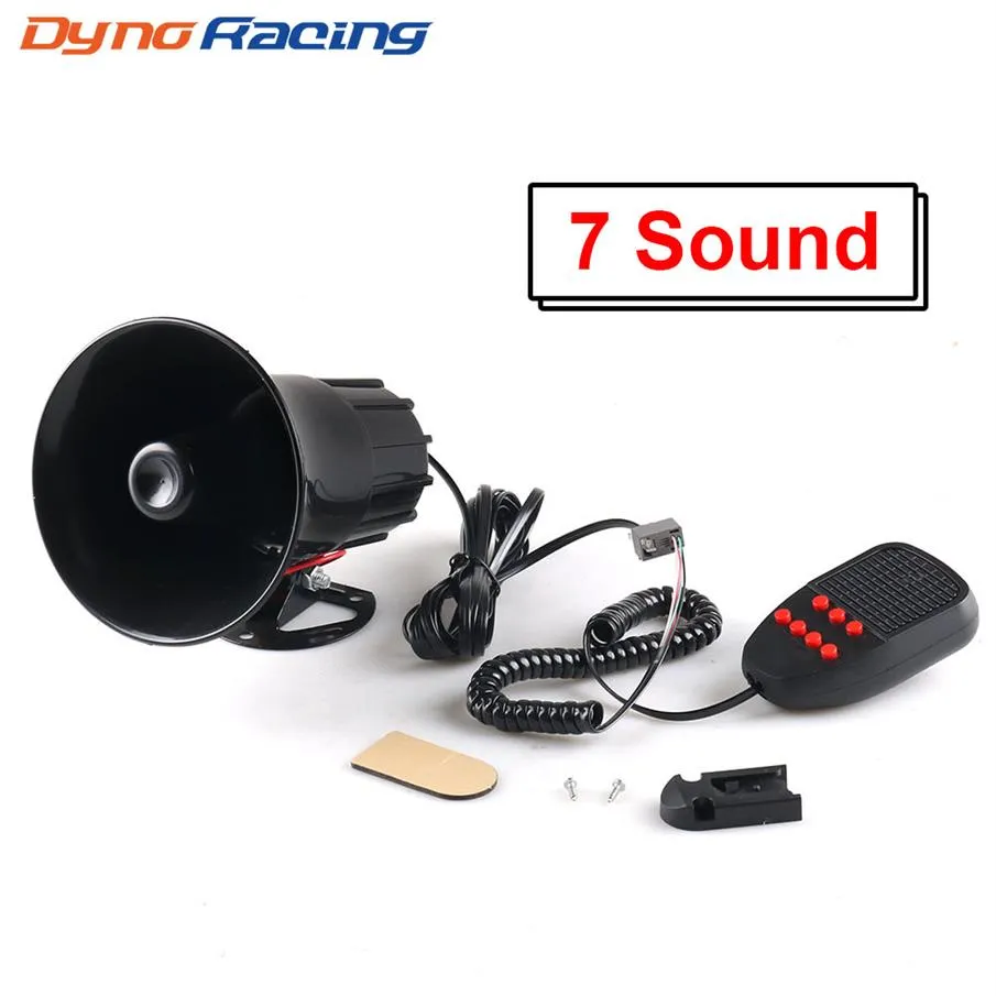 120dB 12V Air Siren Horn Megaphone With 7 Loud Sounds For Bullet